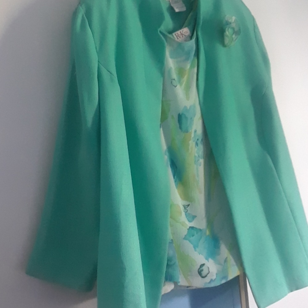 Light green three piece suit
